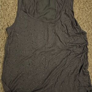 Apt. 9 Charcoal Gray Studded Scoop Neck Tank
